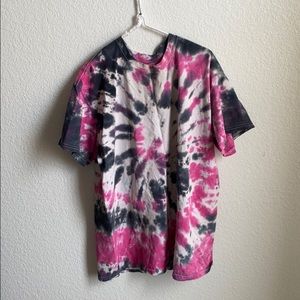 Pink and black Vintage tie dye shirt